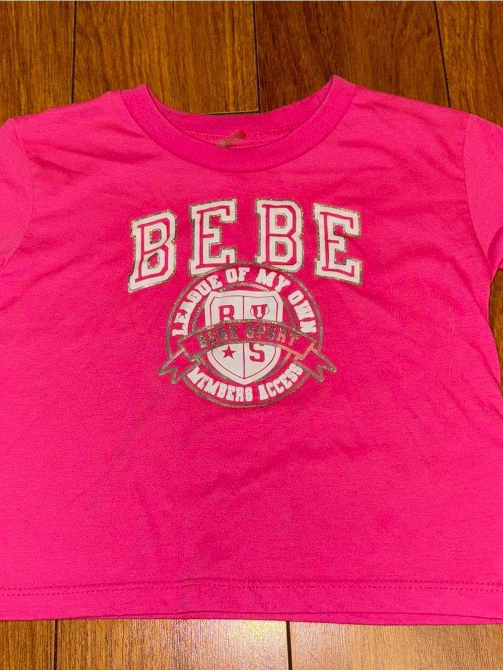 Y2K Pink Bebe baby tee, Size: 24 months